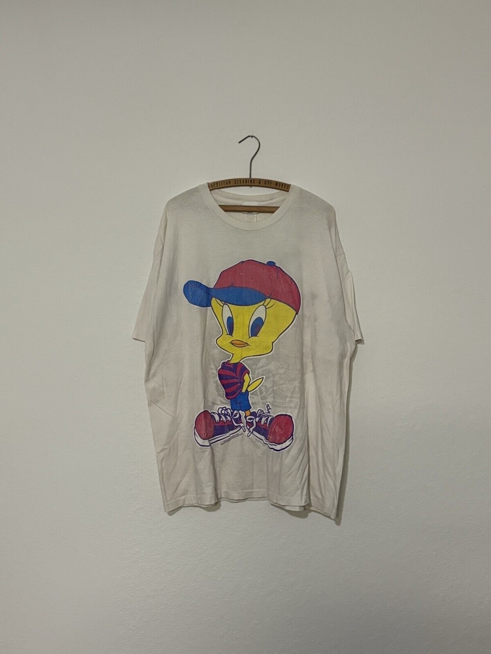 Vintage 1997 Single Stitch Looney Tunes Tweety Bird Graphic Tee Size Mens XL
